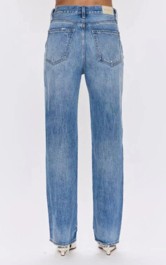 Cassie High Rise Straight - Serpentine Wash
