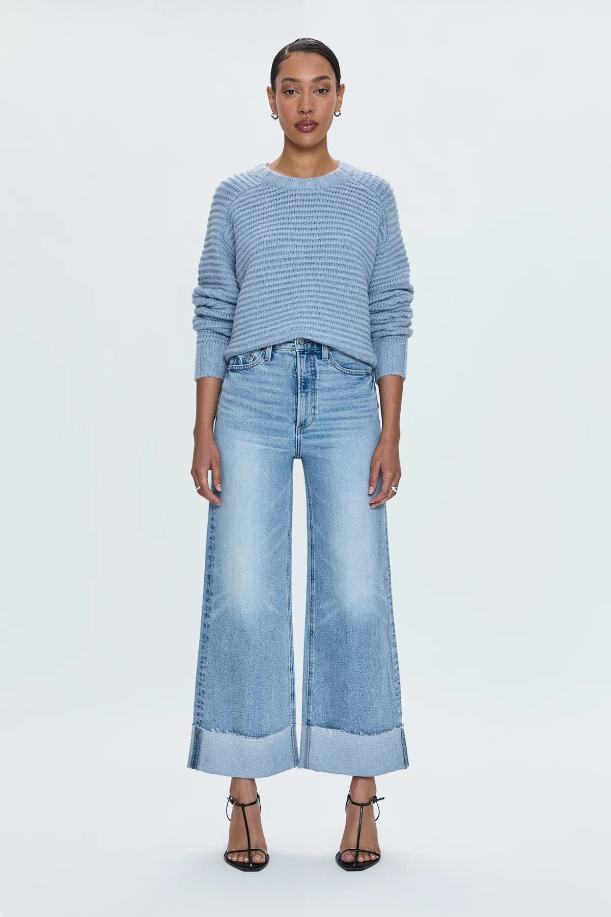 Lana High Rise Wide Leg Jean - Snowcat