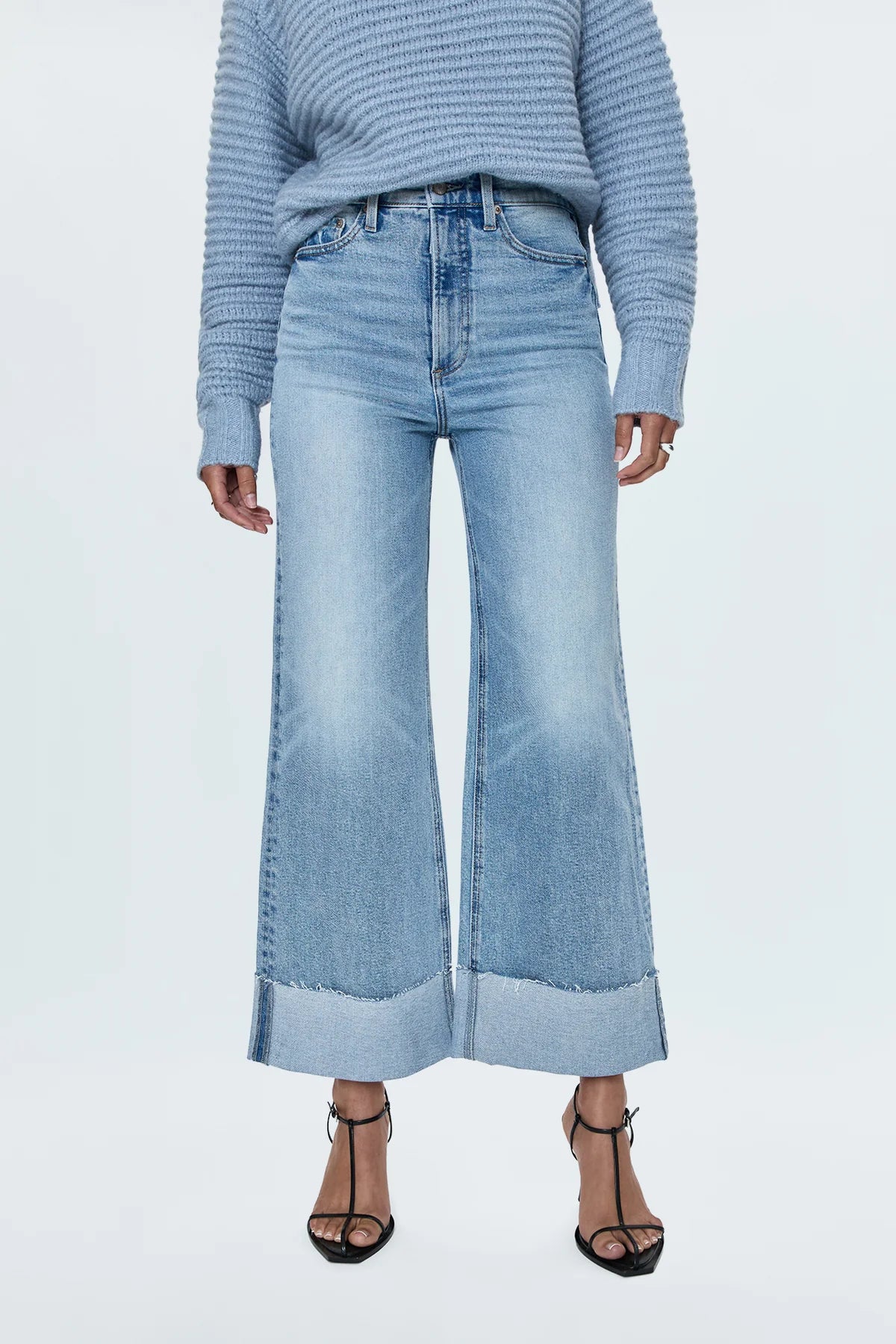 Lana High Rise Wide Leg Jean - Snowcat