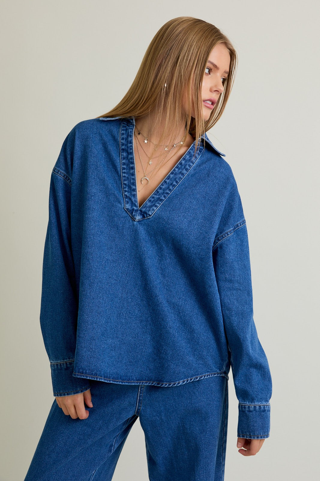 Benjie Denim Top