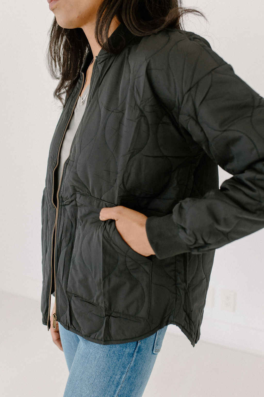 Quinn Quilted Bomber