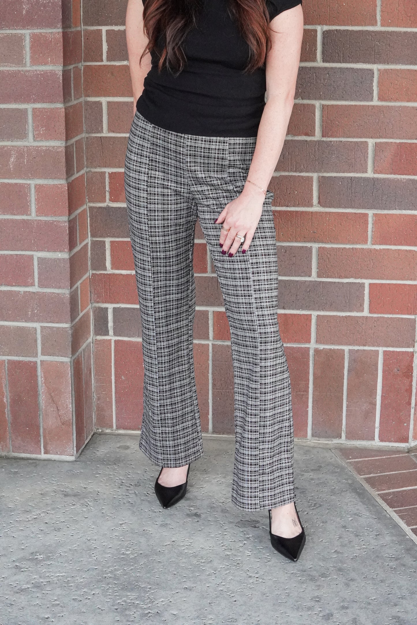 Gianna Jacquard Check Pant