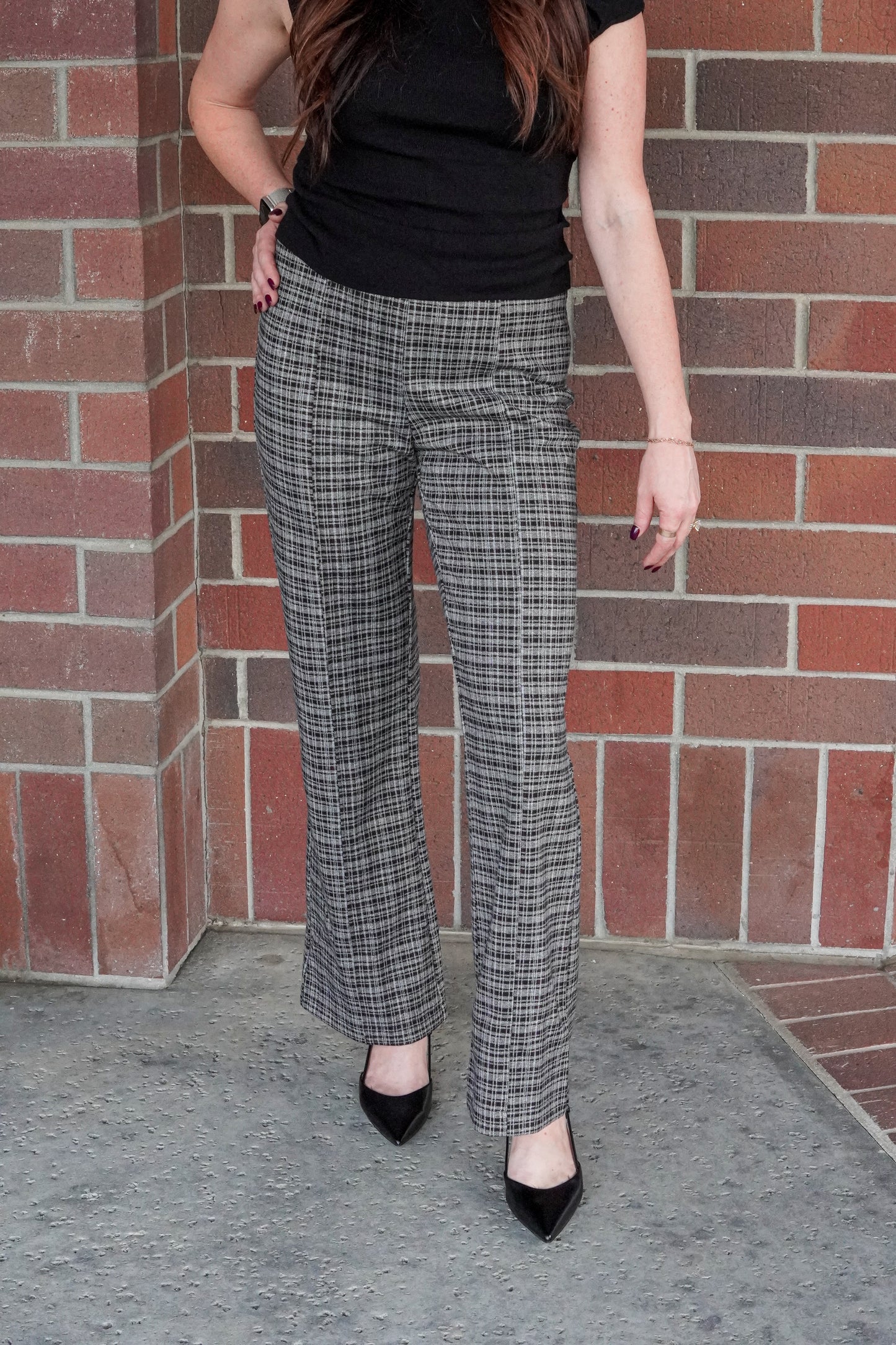 Gianna Jacquard Check Pant