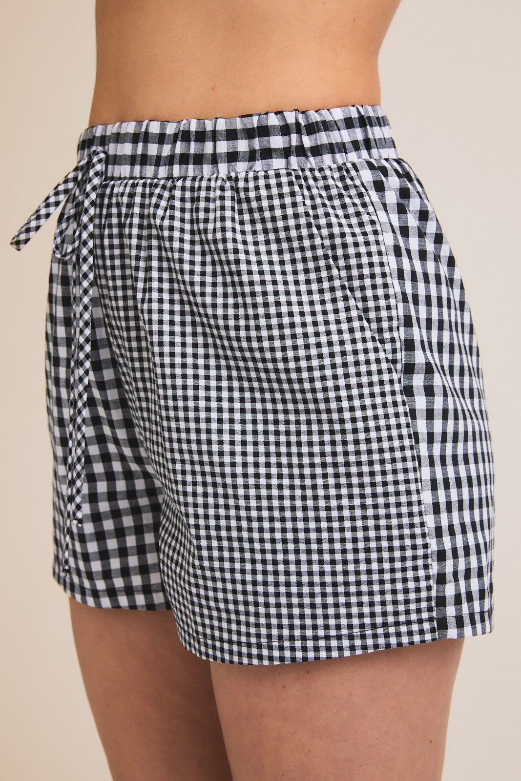 billy gingham shorts. black and white gingham shorts 