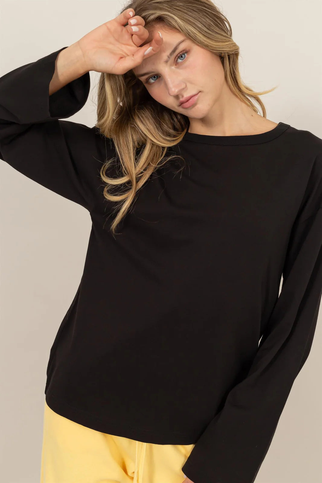 Black Cassie Crew Neck