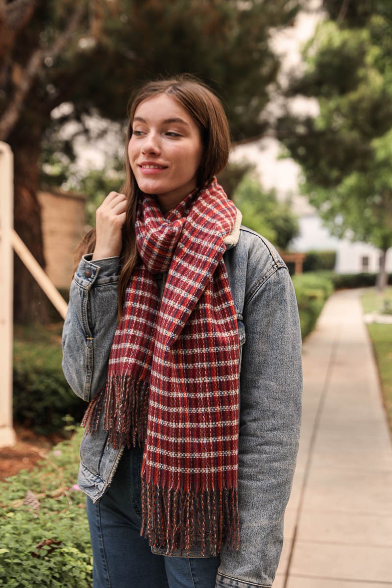 Woven Tartan Scarf