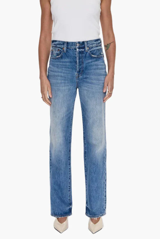Cassie High Rise Straight - Serpentine Wash
