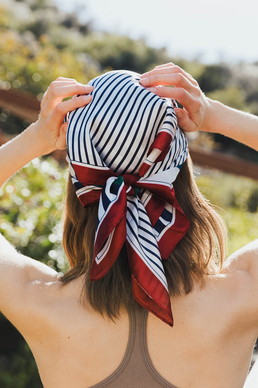 Color Block Satin Bandana