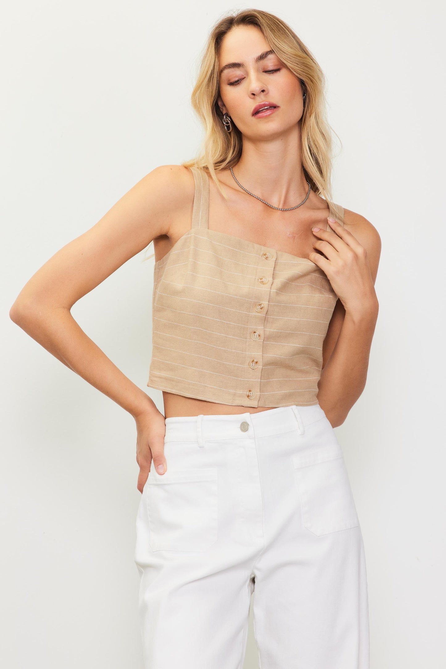 Lileth Linen Button Down Top