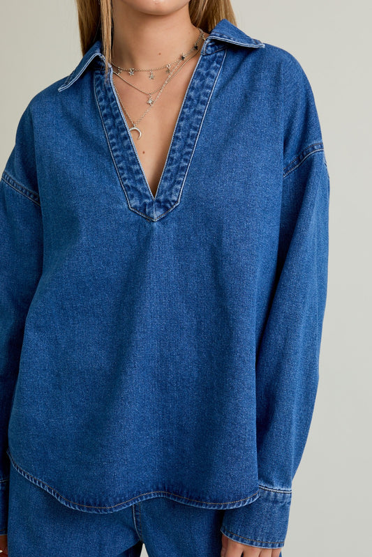 Benjie Denim Top