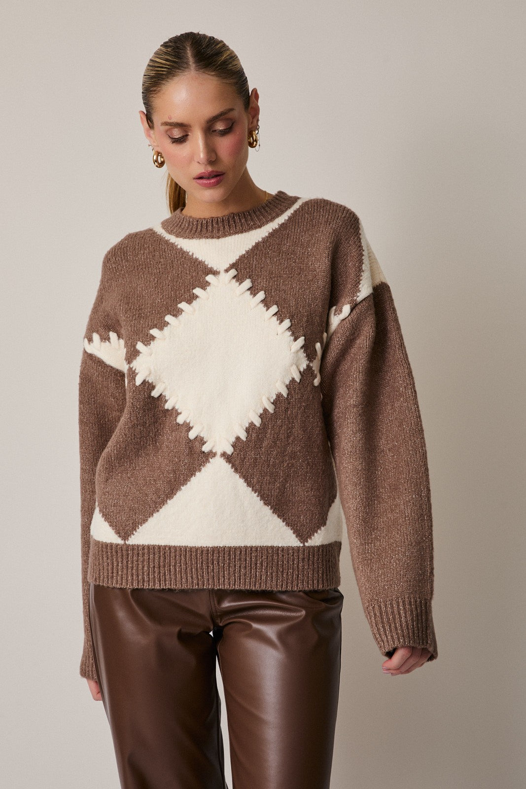 Brynn Argyle Sweater