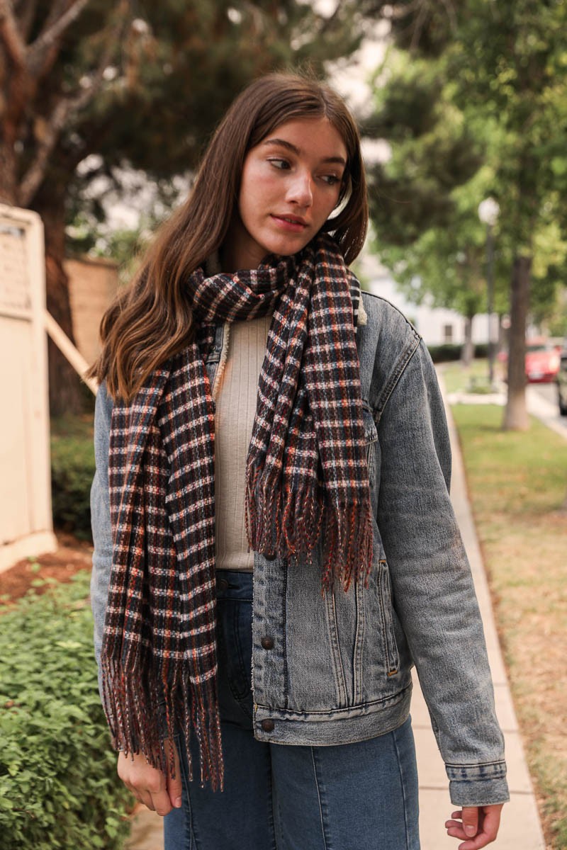 Woven Tartan Scarf