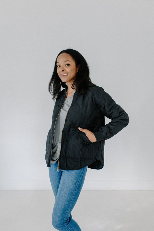 Quinn Quilted Bomber