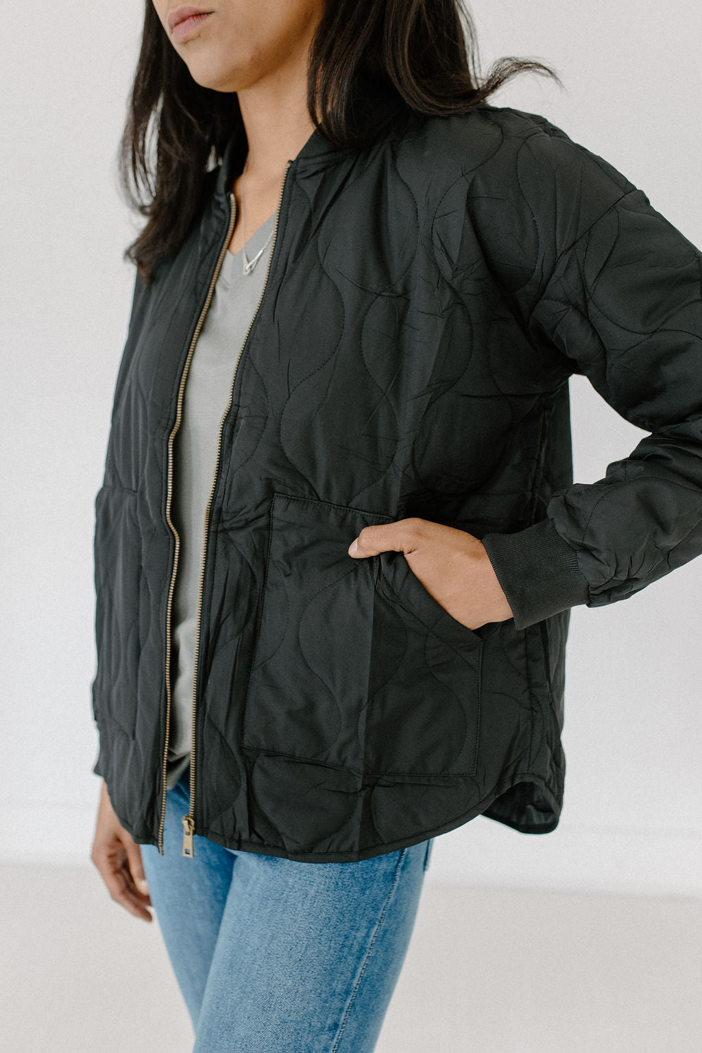 Quinn Quilted Bomber